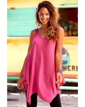Secret Label Hanky Hem Dress Top - Pink