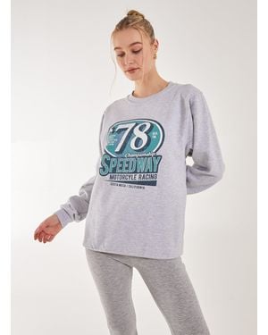 Pink Vanilla Motor Racer Sweatshirt - White