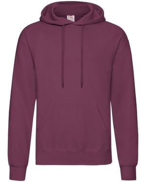 Fruit Of The Loom Hooded Sweatshirt Hoodie - Purple