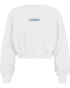 Nicce London Anta Cropped Jumper Cotton - White