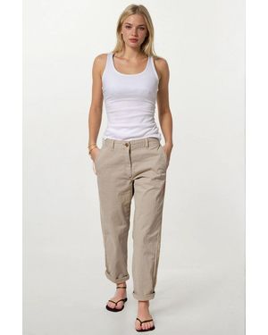 Secret Label Tapered Ankle Grazer Chino Trousers - Natural