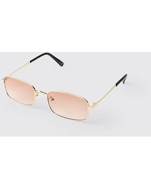 BoohooMAN Square Metal Sunglasses - Metallic