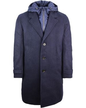 Lacoste Trench Coat Wool - Blue