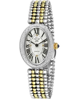 Gv2 Piazza Navona Swiss Quartz 316L Stainless Steel/ Dial Two Tones Ss/ Ipyg Bracelet Watch - Multicolour