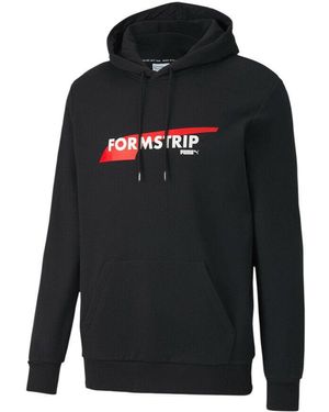 PUMA Club Hoodie Graphic Logo Jumper 597322 01 Textile - Black