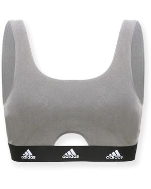 adidas Active Comfort Cotton Scoop Bralette - Grey
