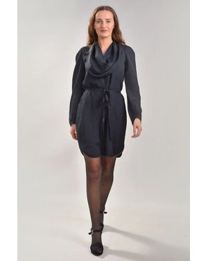 French Connection Crepe Cowl Neck Dress - Blue