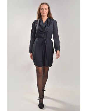 French Connection Crepe Cowl Neck Dress - Blue