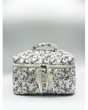 SVNX Floral Costmetic Tolietry Bag - Grey