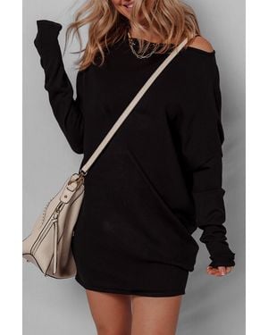 Azura Exchange Off Shoulder Long Sleeve Dress - Black