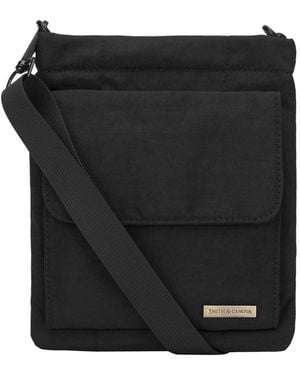 Smith & Canova Portrait Nylon Crossbody Bag - Black