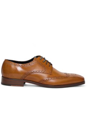 Antique Rogue Leather Oxford Derby Brogue - Brown