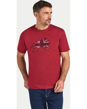 Raging Bull Slash T-Shirt Claret - Red