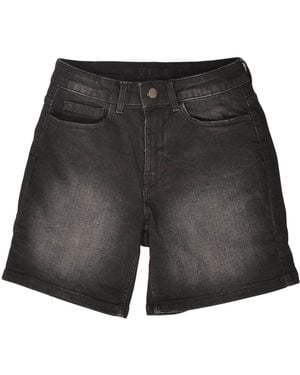 Vila Stretch High Waist Denim Shorts - Black