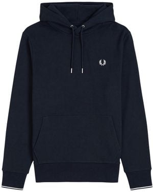 Fred Perry Twin Tipped Pullover Hoodie Cotton - Blue