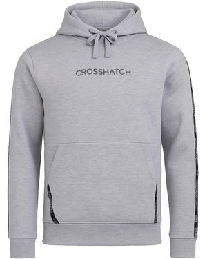 Crosshatch Apollos Panel Tape Hoodie Cotton - Grey