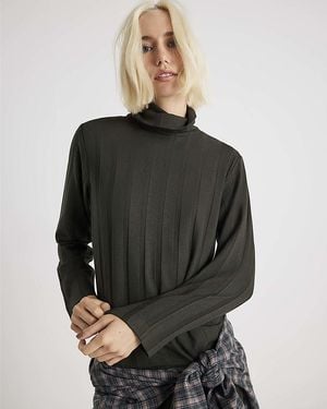 River Island Top Cosy Wide Ribbed - Grey