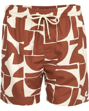 Threadbare Abstract Patterned Swim Short - Orange