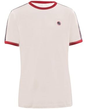 Pretty Green Eclip Tape Regular Fit T-Shirt - Pink