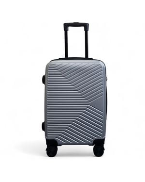 Infinity Leather Hard Shell Cabin 48 X 37 X 20 Cm Secure Luggage Suitcase Suitable For Easyjet, Ryanair Abs - Blue
