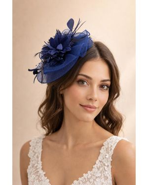 SVNX Feather Bloom Fascinator - Blue