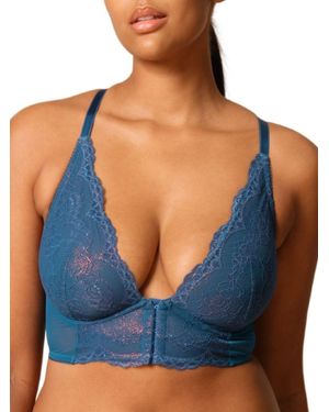 Gossard Superboost Lace Deep V Bralet - Blue