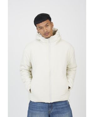 Brave Soul Padded Hooded Jacket - White
