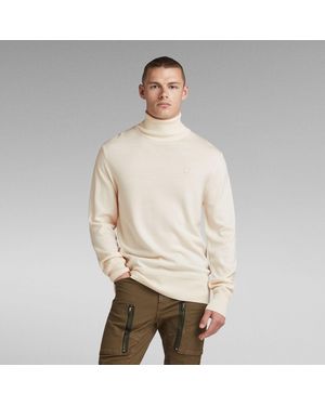 G-Star RAW G-Star Raw Premium Core Turtle Knitted Jumper - Natural