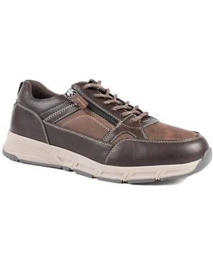 Jones Bootmaker Wide Fit Zip & Lace Fasten Casual Trainers - Grey