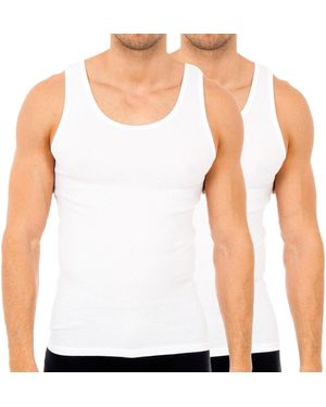 Abanderado Pack Of 2 Undershirts With Wide Straps For Model As02300 - White