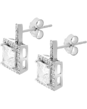 Orphelia 925 Sterling Stud Earrings - Metallic