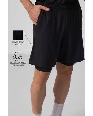 TOMMY LIFE Regular Fit Jersey Shorts - Black