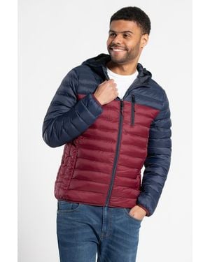 Tokyo Laundry Colour Block Hooded Padded Jacket - Blue