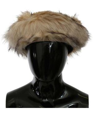 Dolce & Gabbana Faux Fur Hat Winter Warmth - Green