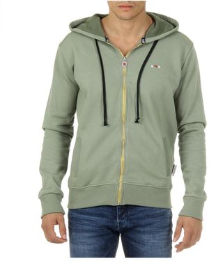 Andrew Charles by Andy Hilfiger Hoodie With Zip Long Sleeves Round Neck Fela Cotton - Green