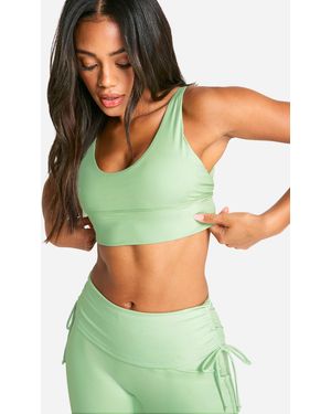 Boohoo Dsgn Studio Padded Sports Bra - Green