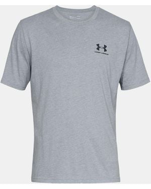 Under Armour Sportstyle Left Chest Short Sleeve Shirt - Grey