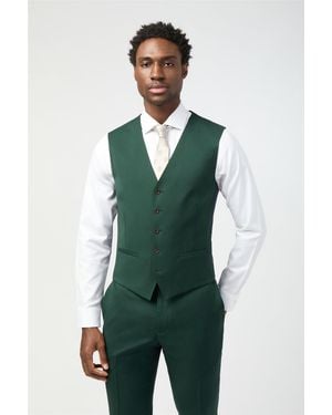 Alexandre Silver Label V-Neck Tailored Suit Waistcoat - Green