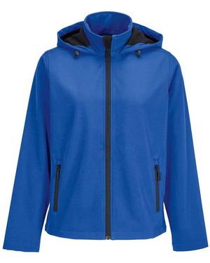 Sol's Ladies Race Hooded Soft Shell Jacket (Royal) - Blue