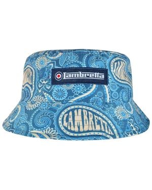 Lambretta Paisley Bucket Hat (Dark) - Blue