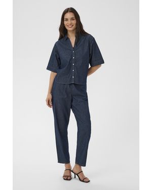 Kaffe Casual Broek Kajade Casual Broek Regular Fit - Blauw