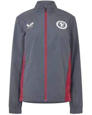 Castore Solid Patterned Zipped Pocket Track Jacket - Blue