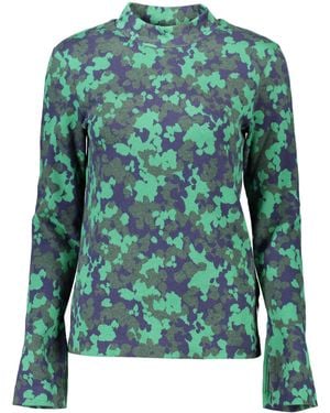 GANT Floral Mock Neck Jumper Ga9006 - Green
