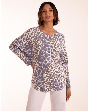Blue Vanilla Leopard Soft Jumper - Brown
