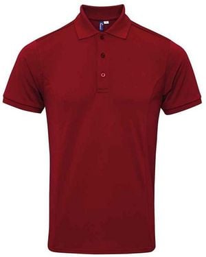 PREMIER Coolchecker Plus Piqu Polo Shirt - Red