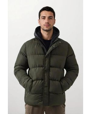 French Connection Fleece Lined Puffer Jacket - Black
