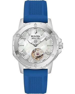 Bulova Marine Star Watch 96L324 Silicone - Blue