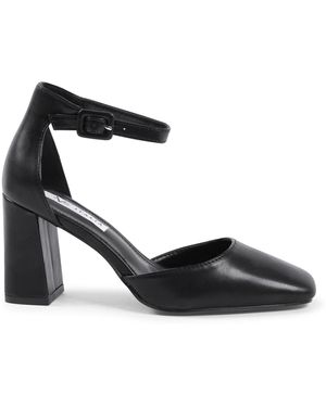 19V69 Italia by Versace Ankle Strap Pump Hll0127 Nero Synthetic Leather - Black