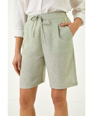 Roman Textured Bermuda Short - Green