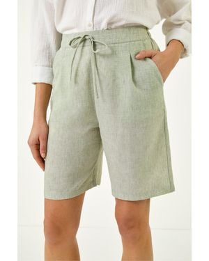 Roman Textured Bermuda Short - Green